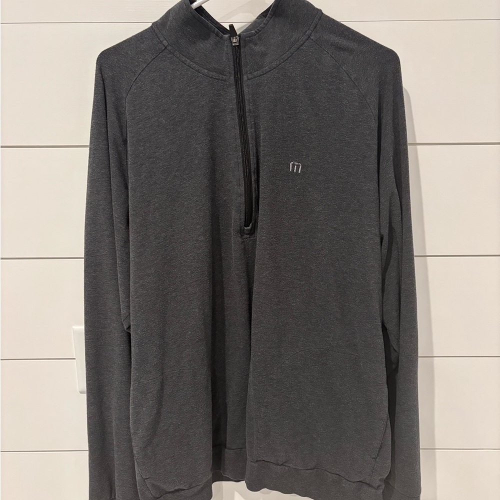 Travis Mathew Dark Gray 1/4 zip pullover